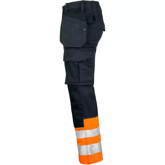ProJob craftsman trousers 6530, Black/Hi-vis Orange, large image number 2