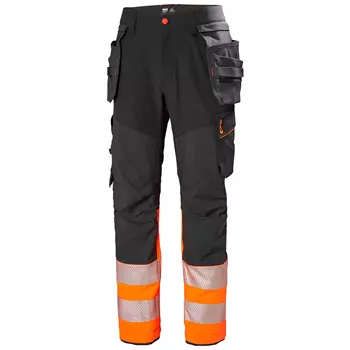 Helly Hansen ICU BRZ craftsman trousers full stretch, Ebony/Hi-Vis Orange