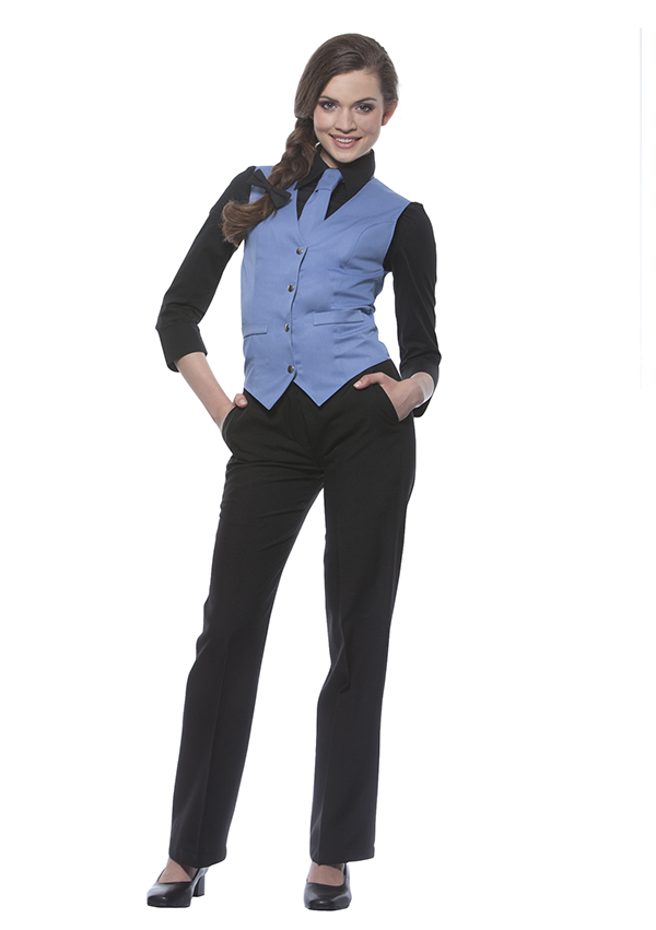 Karlowsky Lena women's server waistcoat, Grey blue, Grey blue, swatch