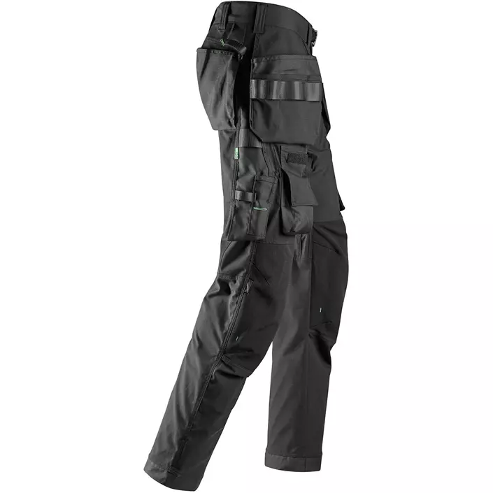 Snickers FlexiWork floorlayer trousers+ 6923, Black, large image number 1