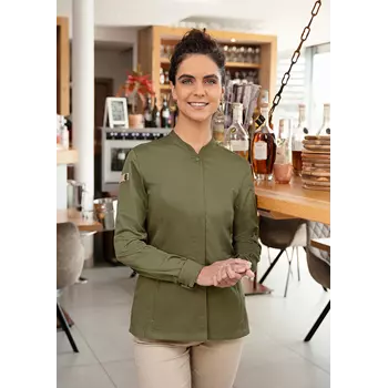 Karlowsky Green-Generation women's chefs jacket, Moss green