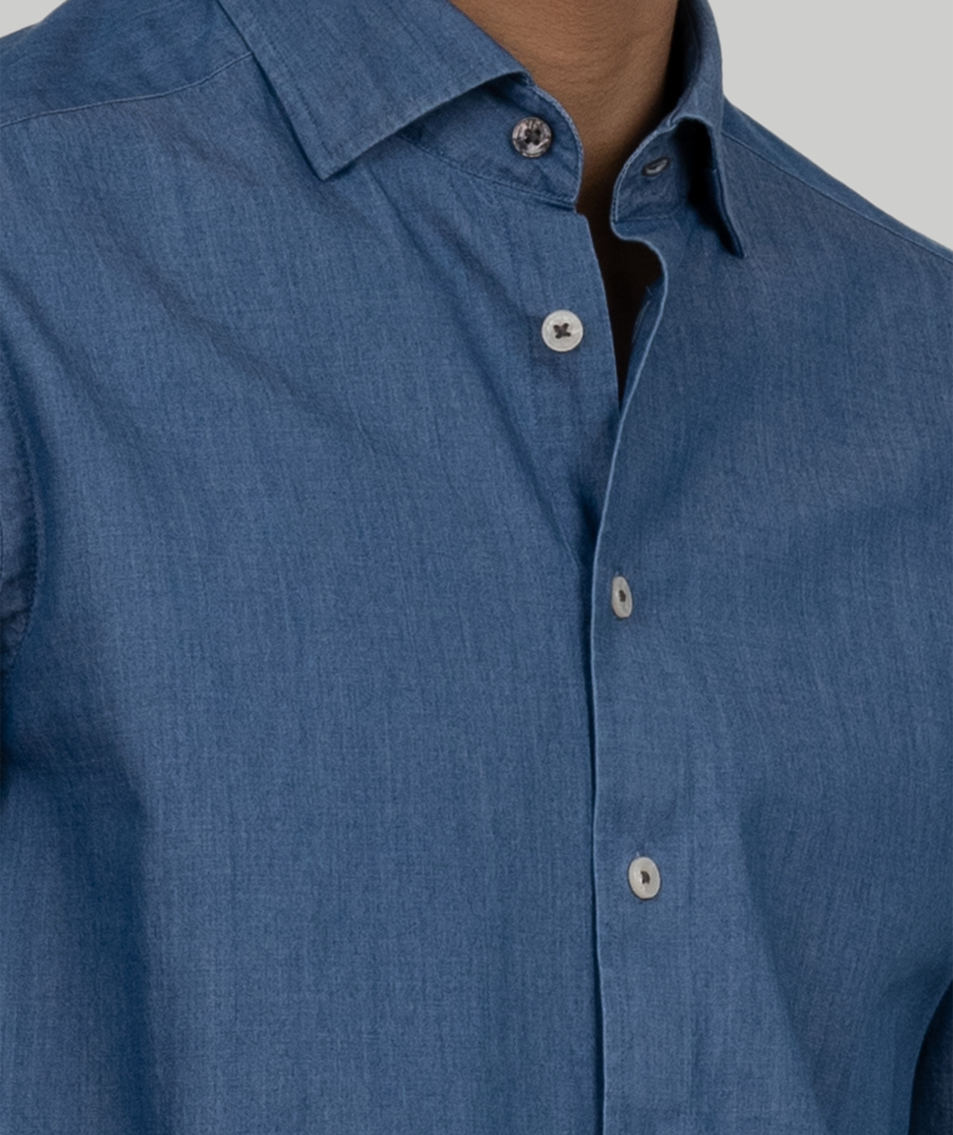 J. Harvest & Frost Indigo Bow 130 slim fit shirt, Indigo, large image number 5