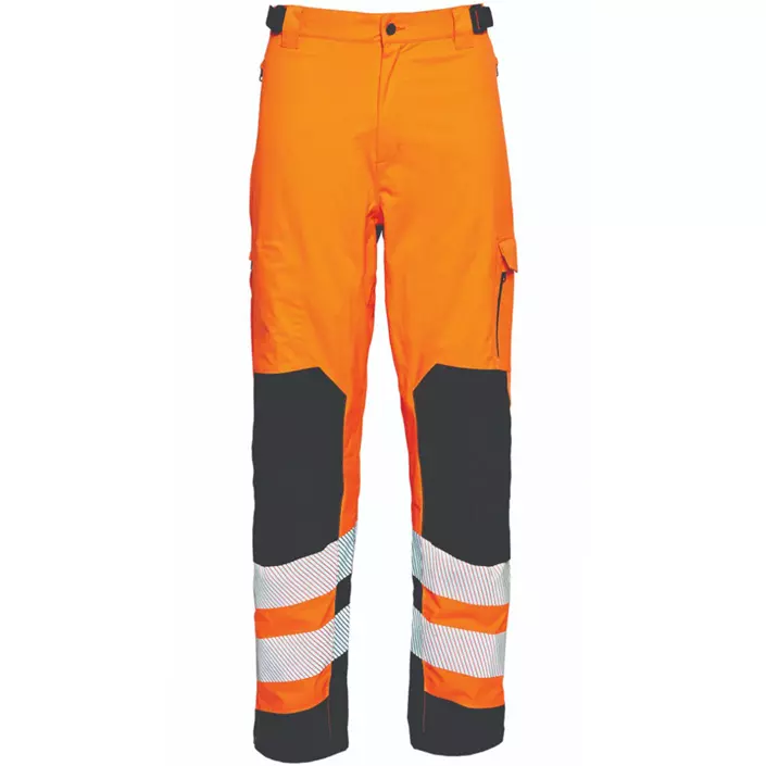 Elka Visible Xtreme stretch work trousers, Hi-Vis Orange/Black, large image number 0