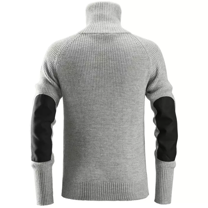 Snickers AllroundWork ½-zip wool sweater 2905, Light grey mottled, large image number 2