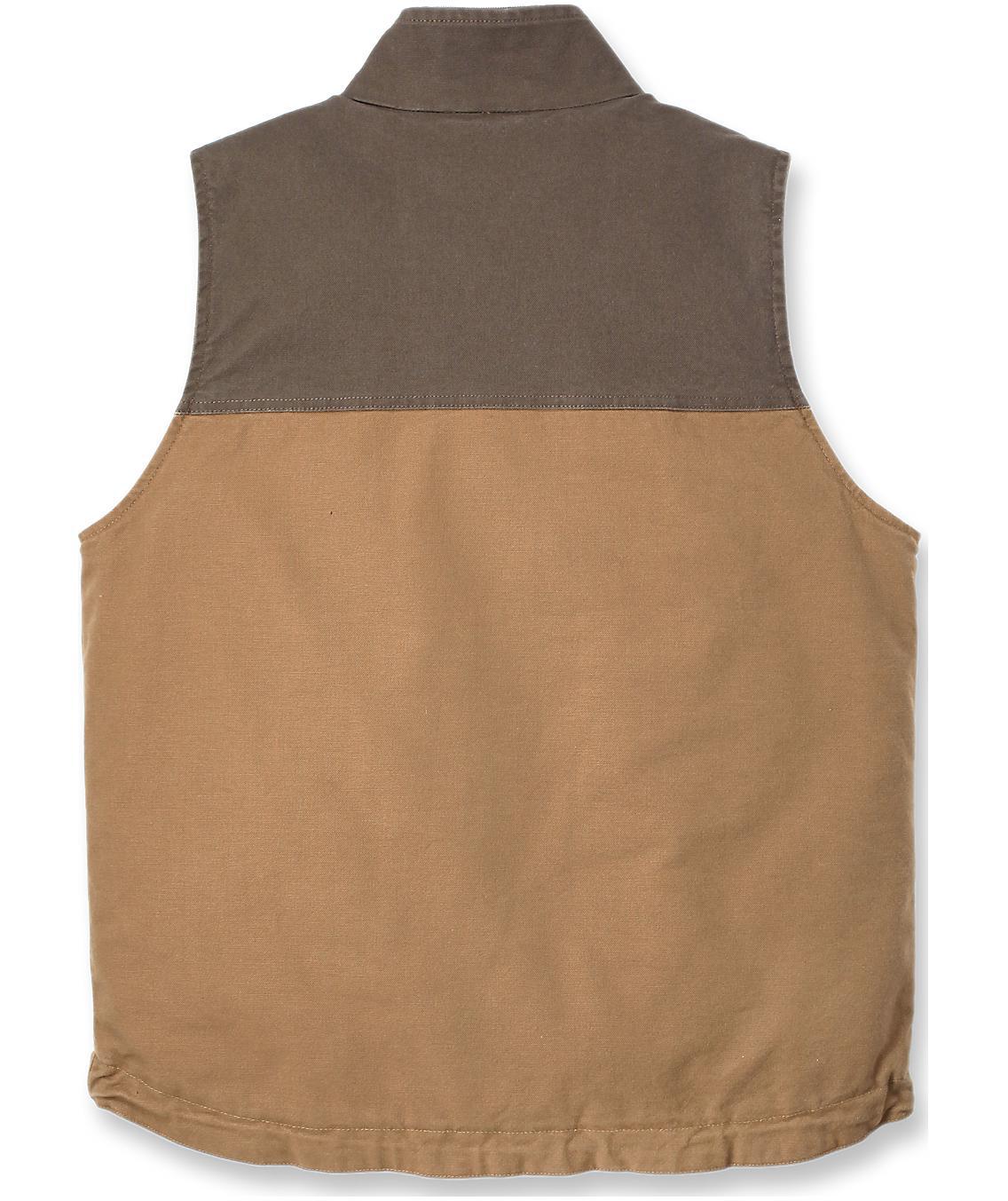 Carhartt Montana Duck Weste mit Futter, Carhartt Brown/Coffee