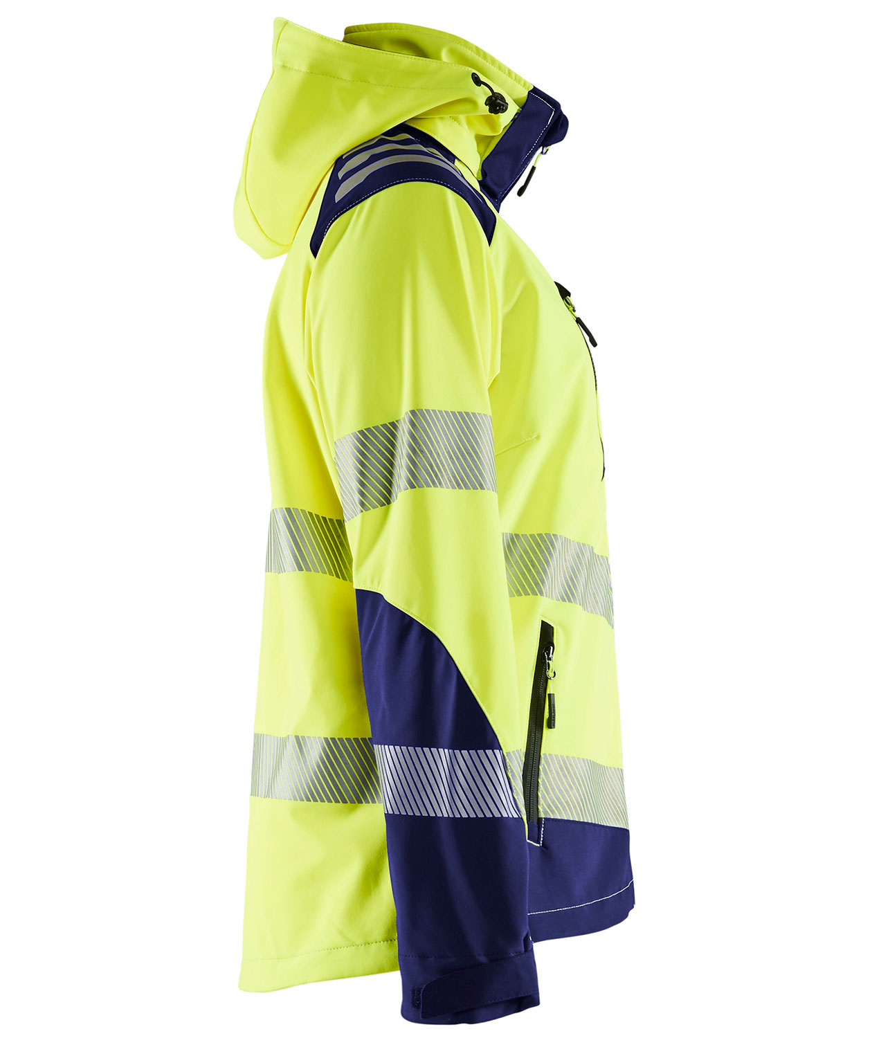 Bl&aring;kl&auml;der women's softshell jacket full stretch, Hi-vis yellow/Marine blue, large image number 2