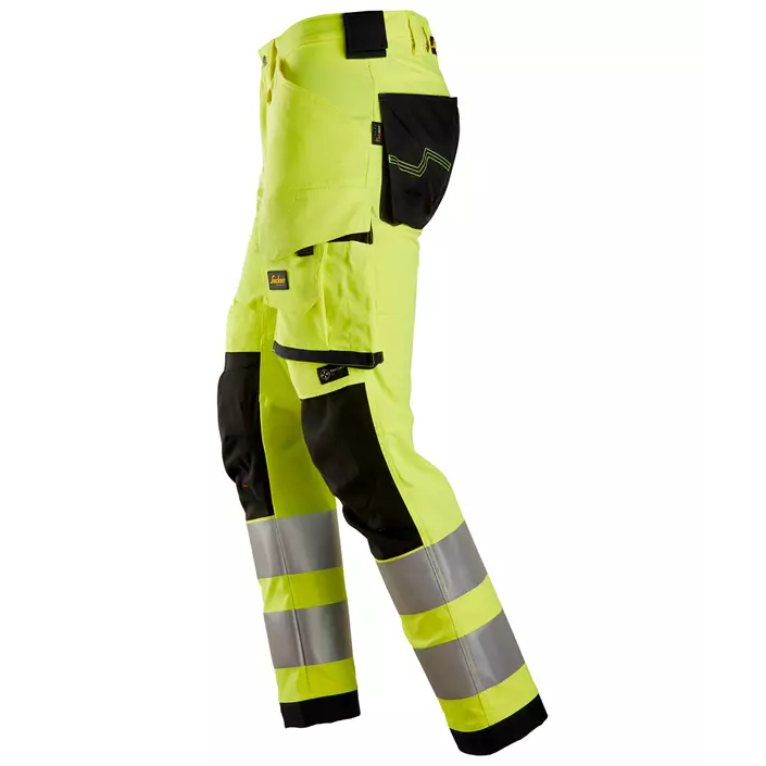 Snickers AllroundWork work trousers 6343, Hi-vis Yellow/Black, large image number 2