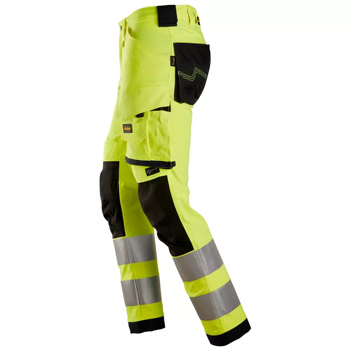 Snickers AllroundWork work trousers 6343, Hi-vis Yellow/Black, large image number 2
