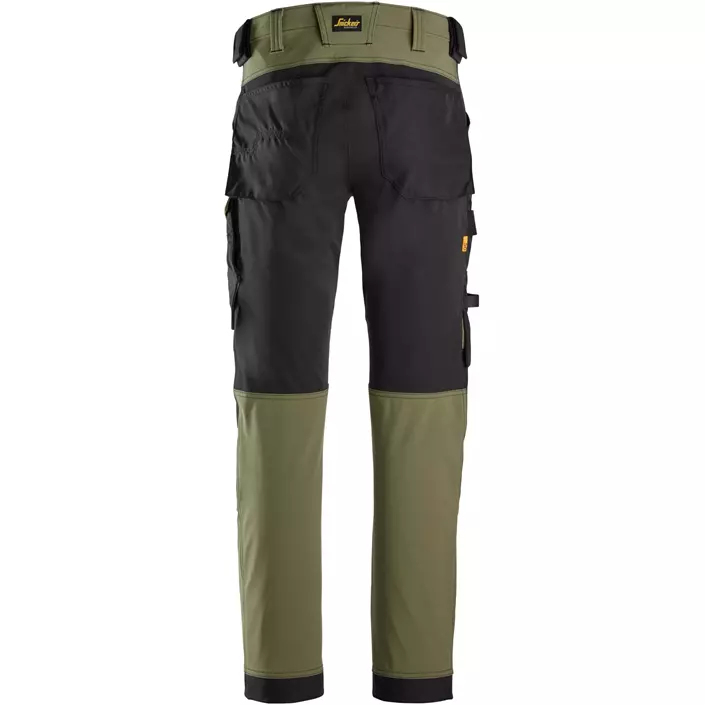 Snickers AllroundWork arbetsbyxa 6375 full stretch, Khaki Green/Black, large image number 2