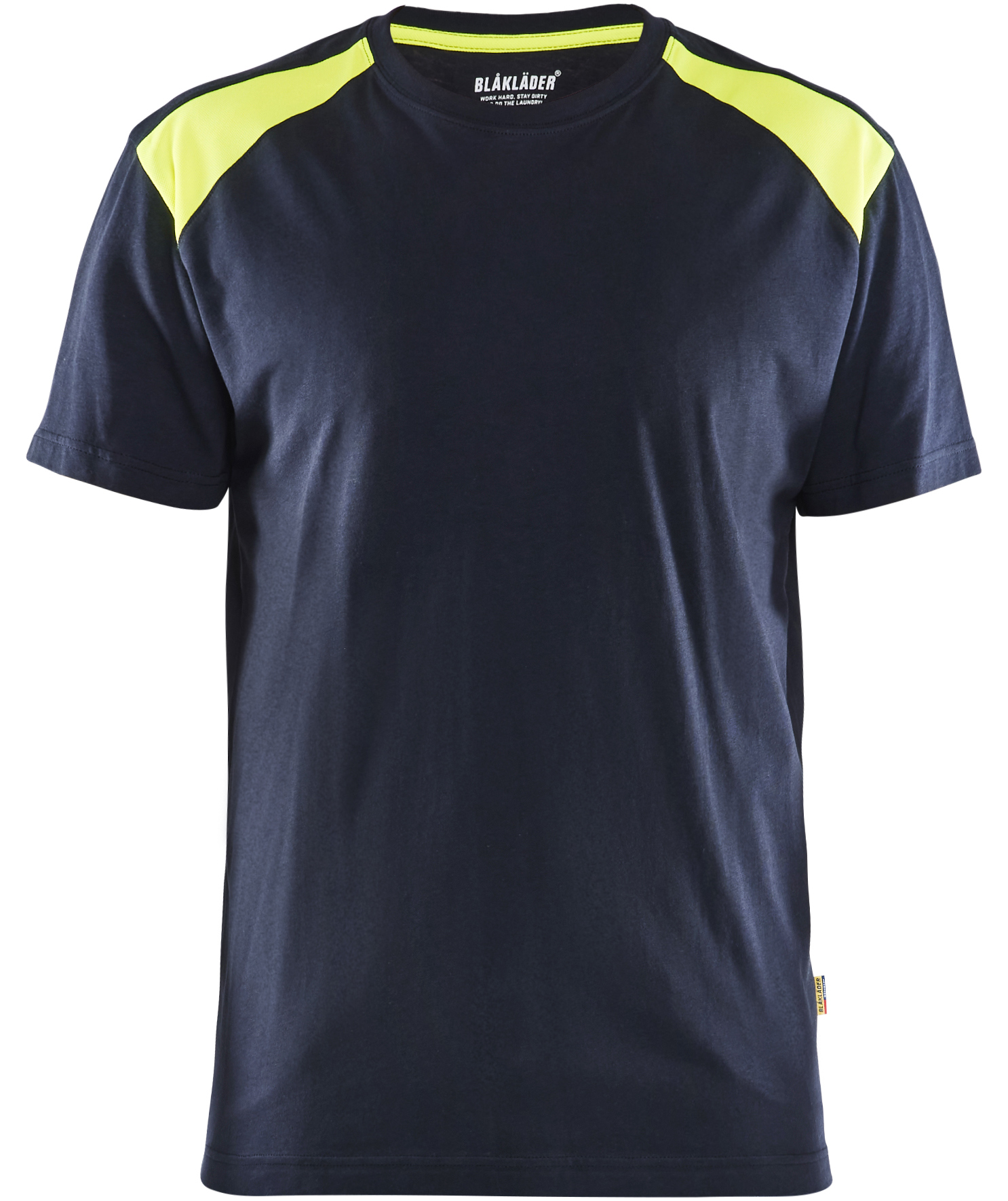 Bl&aring;kl&auml;der Unite T-shirt, Dark Marine/Hi-Vis Yellow