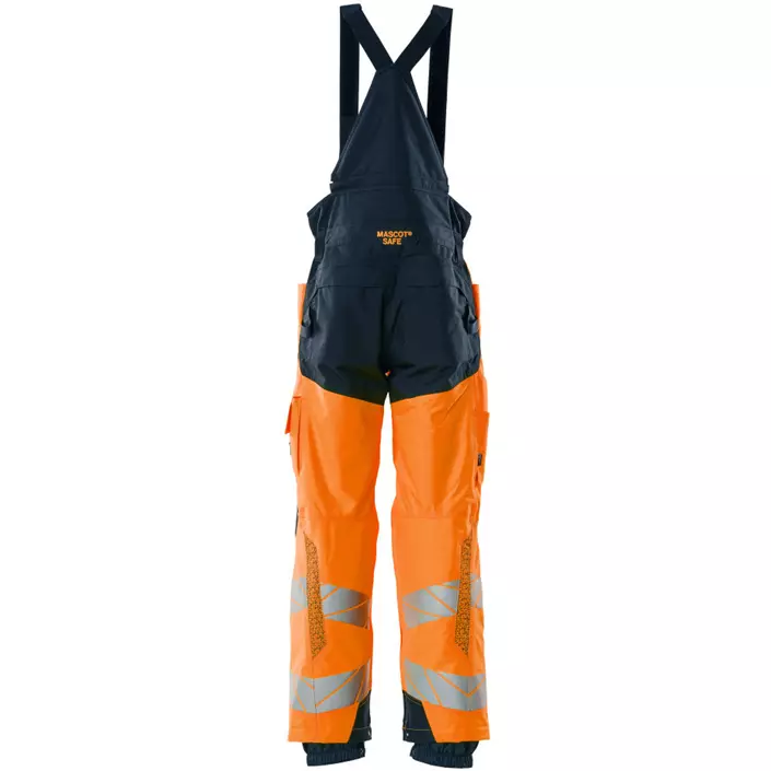 Mascot Accelerate Safe winter trousers, Hi-Vis Orange/Dark Marine, large image number 1