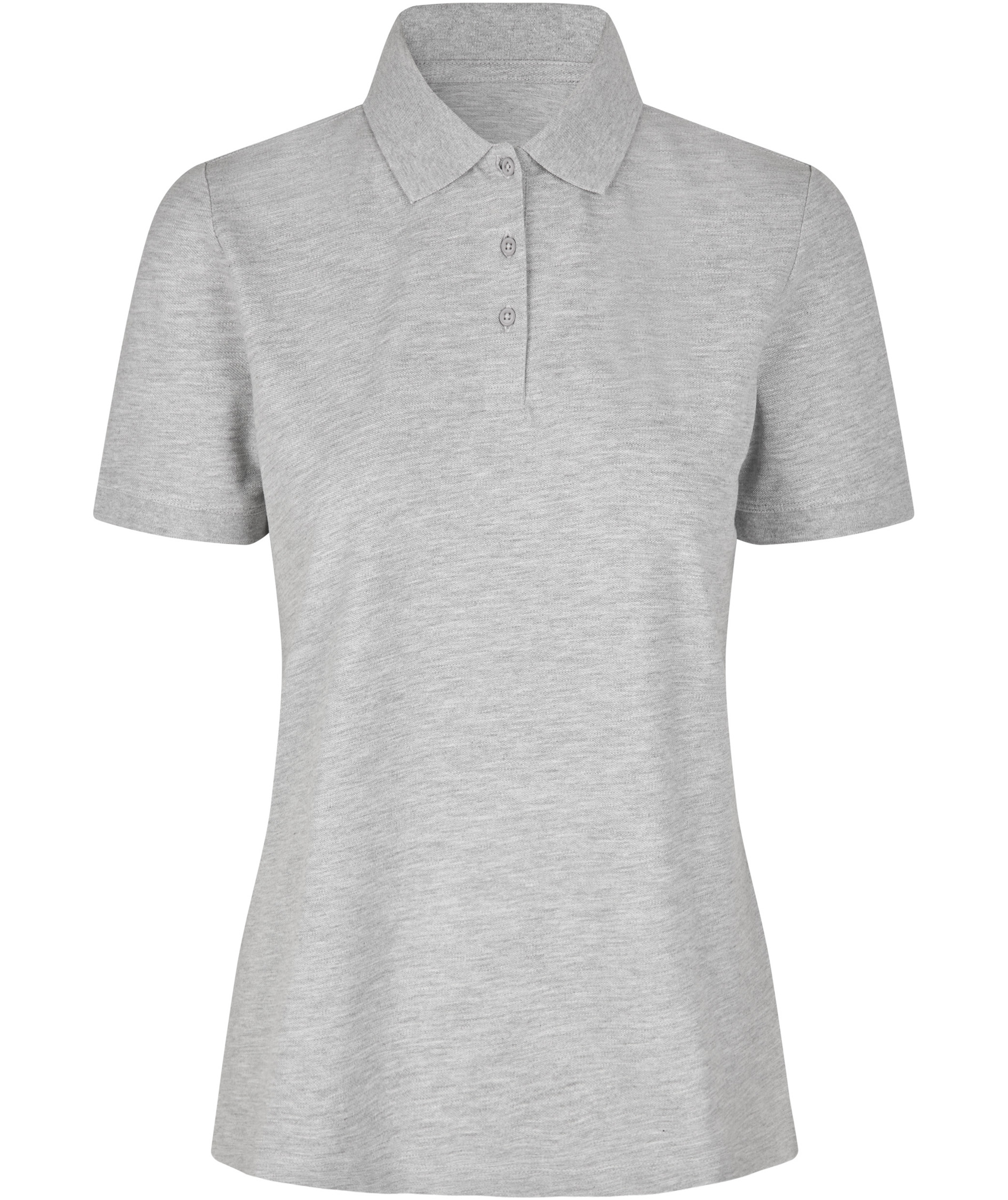 ID &oslash;kologisk dame polo T-shirt, Lys gr&aring; melange, large image number 0