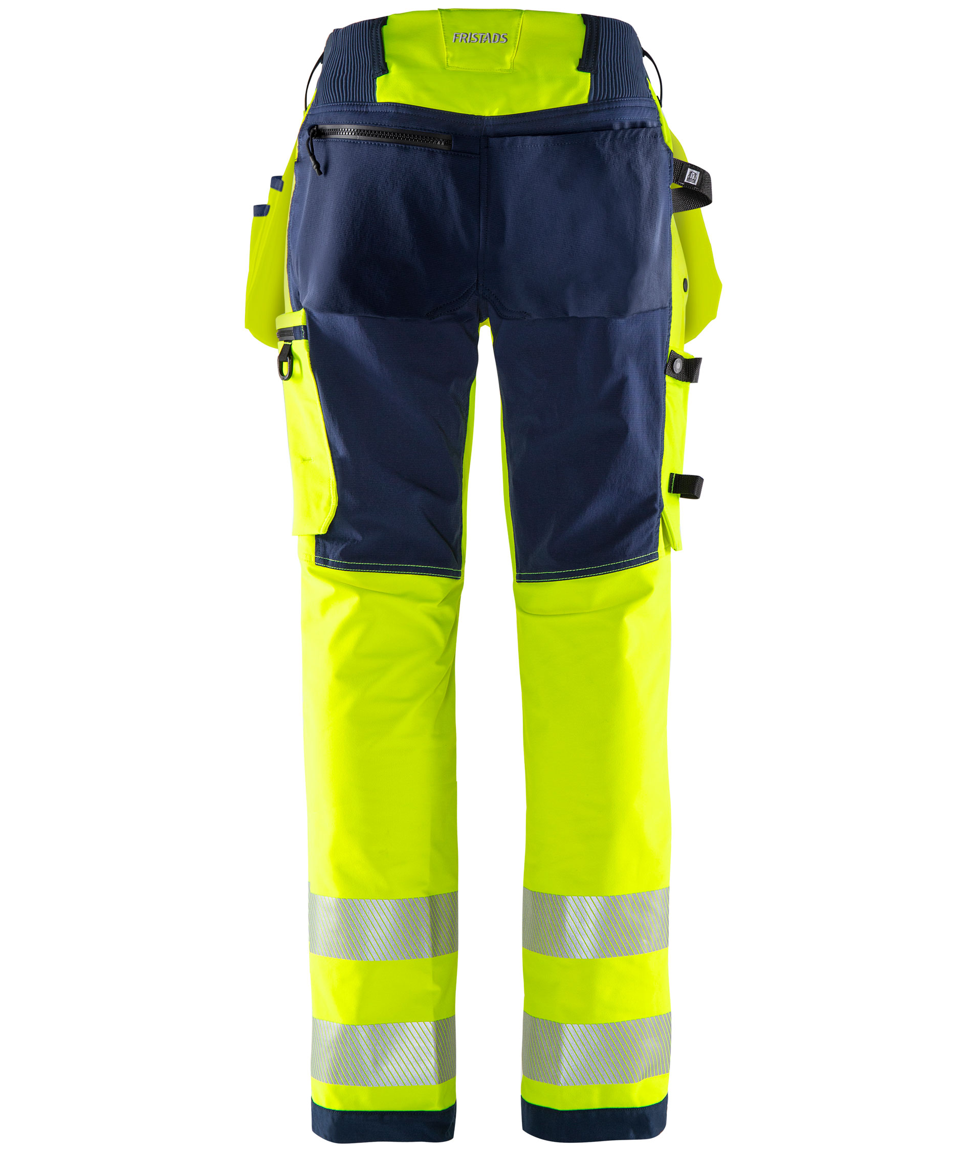 Fristads Green women's craftsman trousers 2664 GSTP full stretch, Hi-Vis yellow/marine, large image number 2