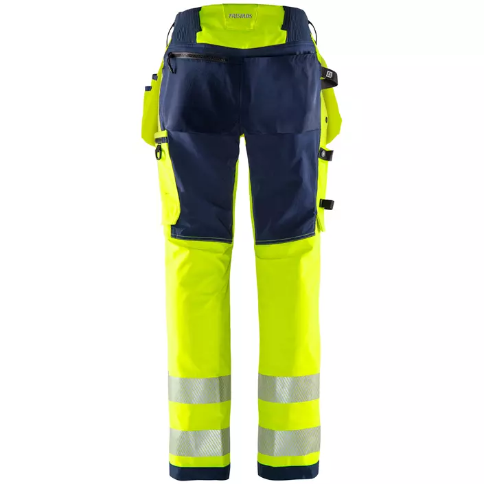 Fristads Green women's craftsman trousers 2664 GSTP full stretch, Hi-Vis yellow/marine, large image number 2