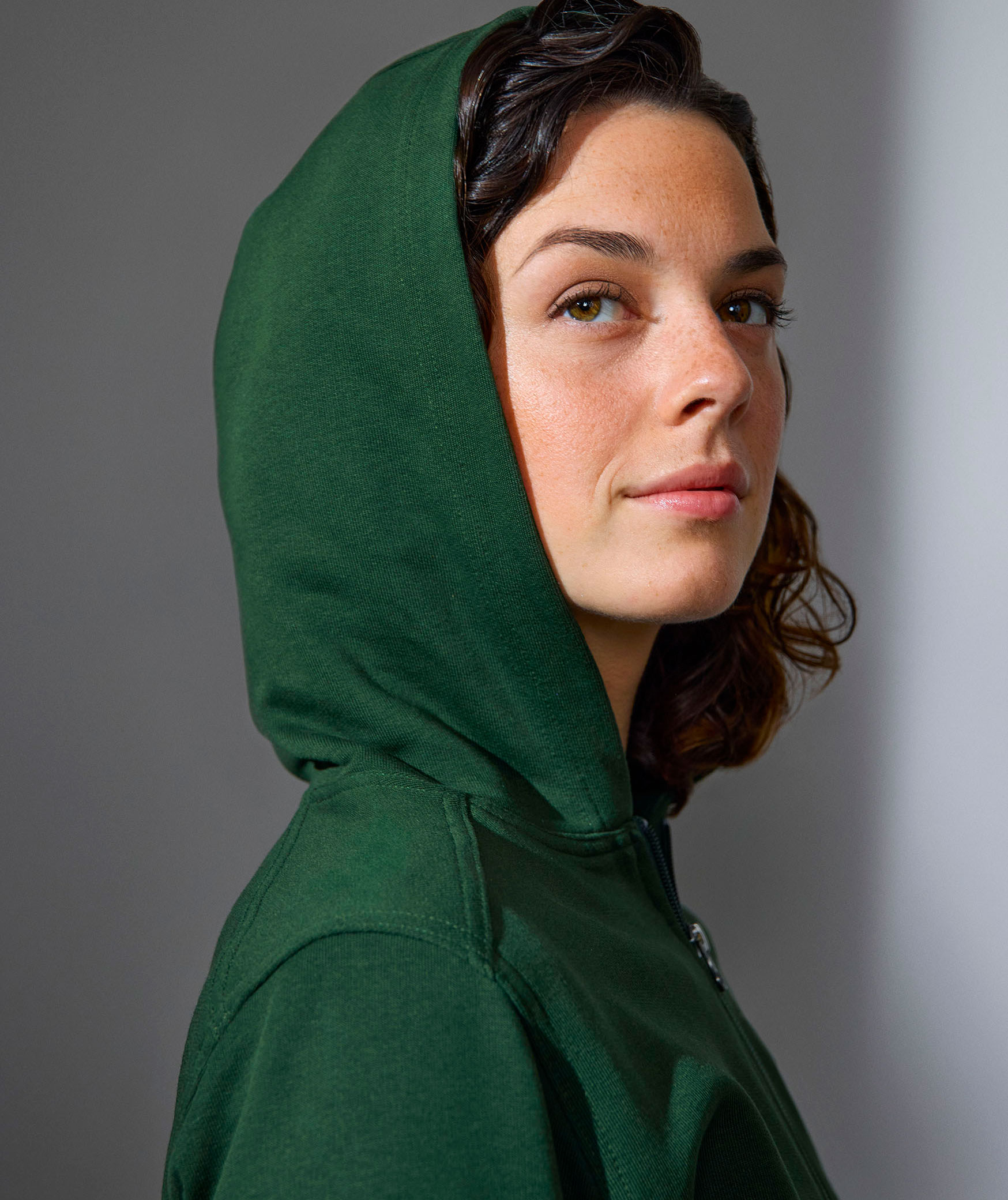 ID Pro Wear Care women's hoodie with zipper, Bottle Green, large image number 6