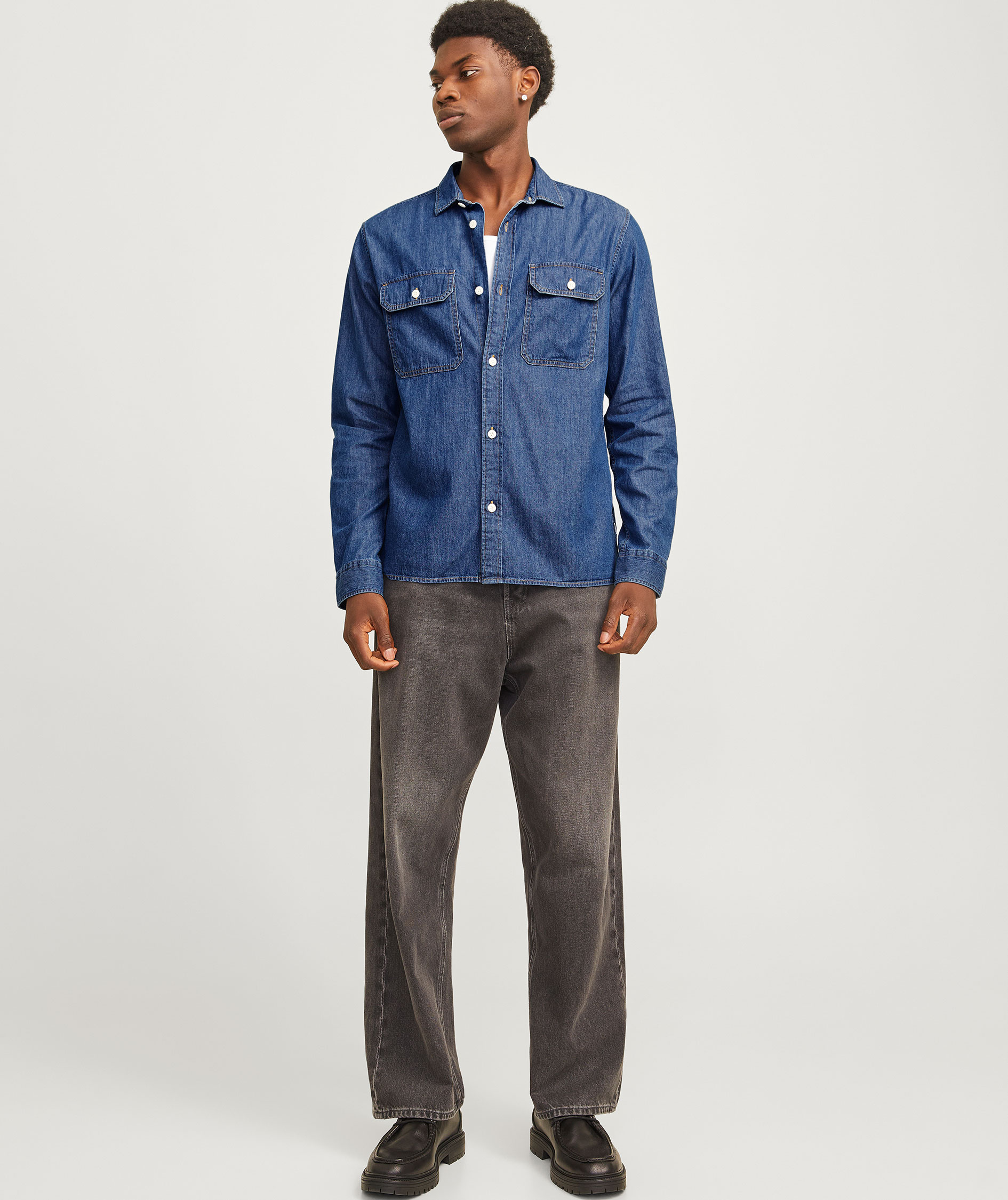 Jack & Jones JJETRAVIS Denim Hemd, Medium Blue Denim, large image number 6