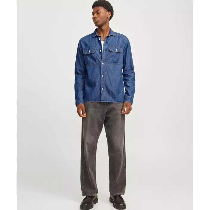 Jack & Jones JJETRAVIS Denim Hemd, Medium Blue Denim, large image number 6