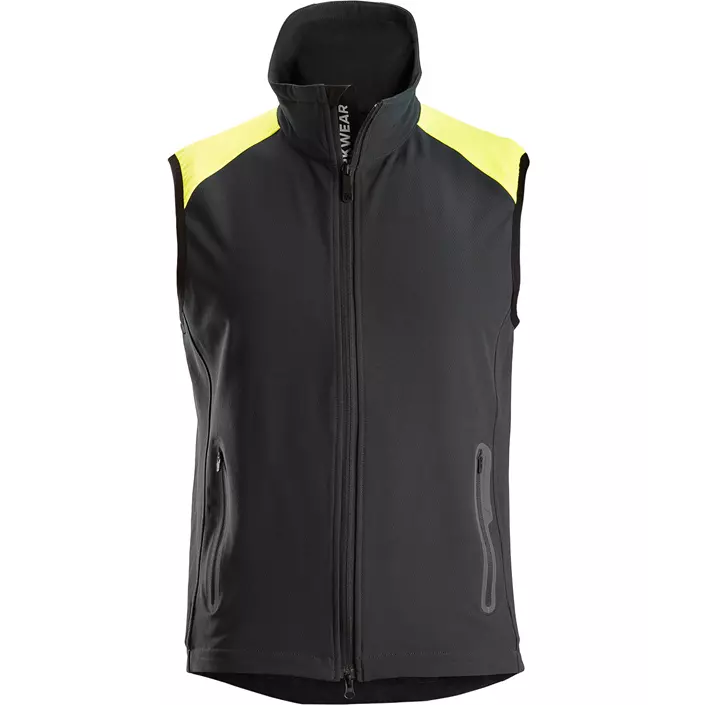 Snickers FlexiWork vest, Black/Neon Yellow, large image number 0