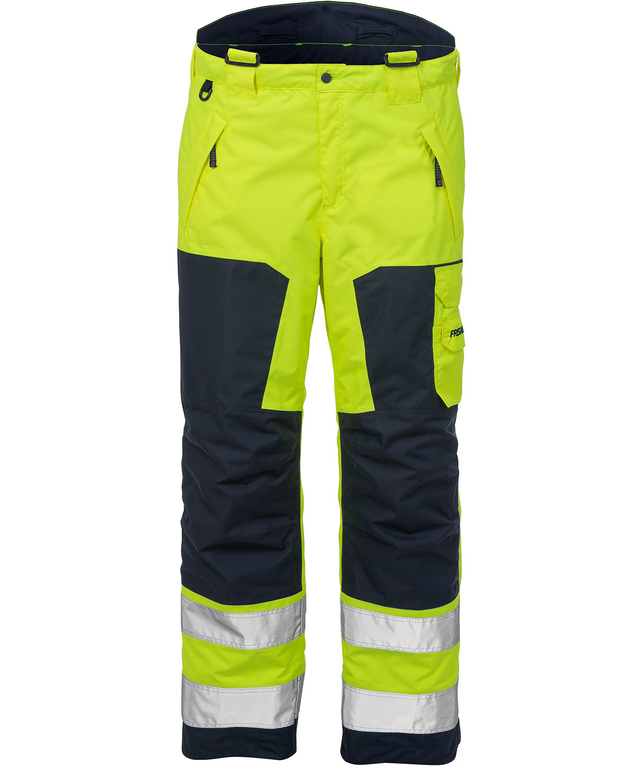 Fristads Airtech&reg; winter trousers 2035, Hi-vis Yellow/Marine, large image number 2