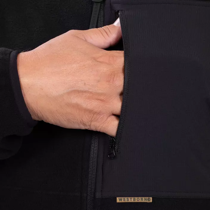 Westborn microfleece jacka, Black, large image number 7
