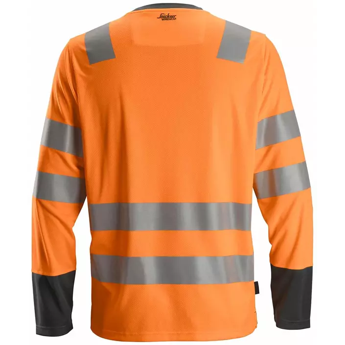 Snickers AllroundWork langærmet T-shirt 2433, Hi-vis orange/koksgrå, large image number 1