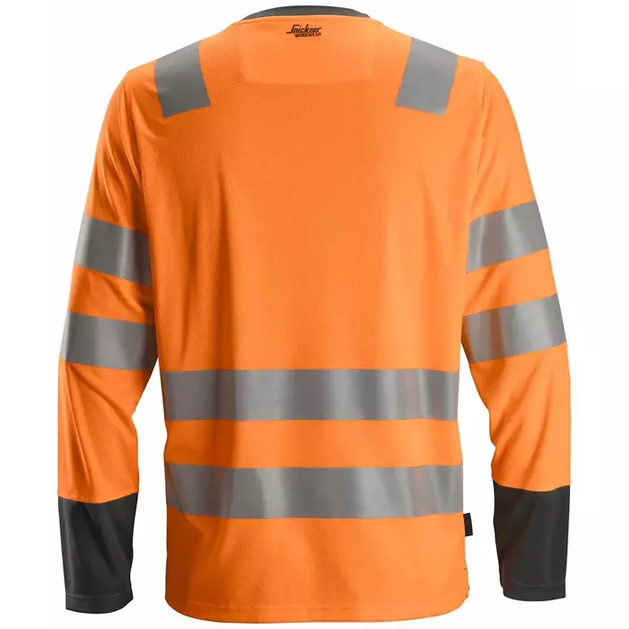 Snickers AllroundWork long-sleeved sweater 2433, Hi-vis orange/charcoal grey, large image number 1