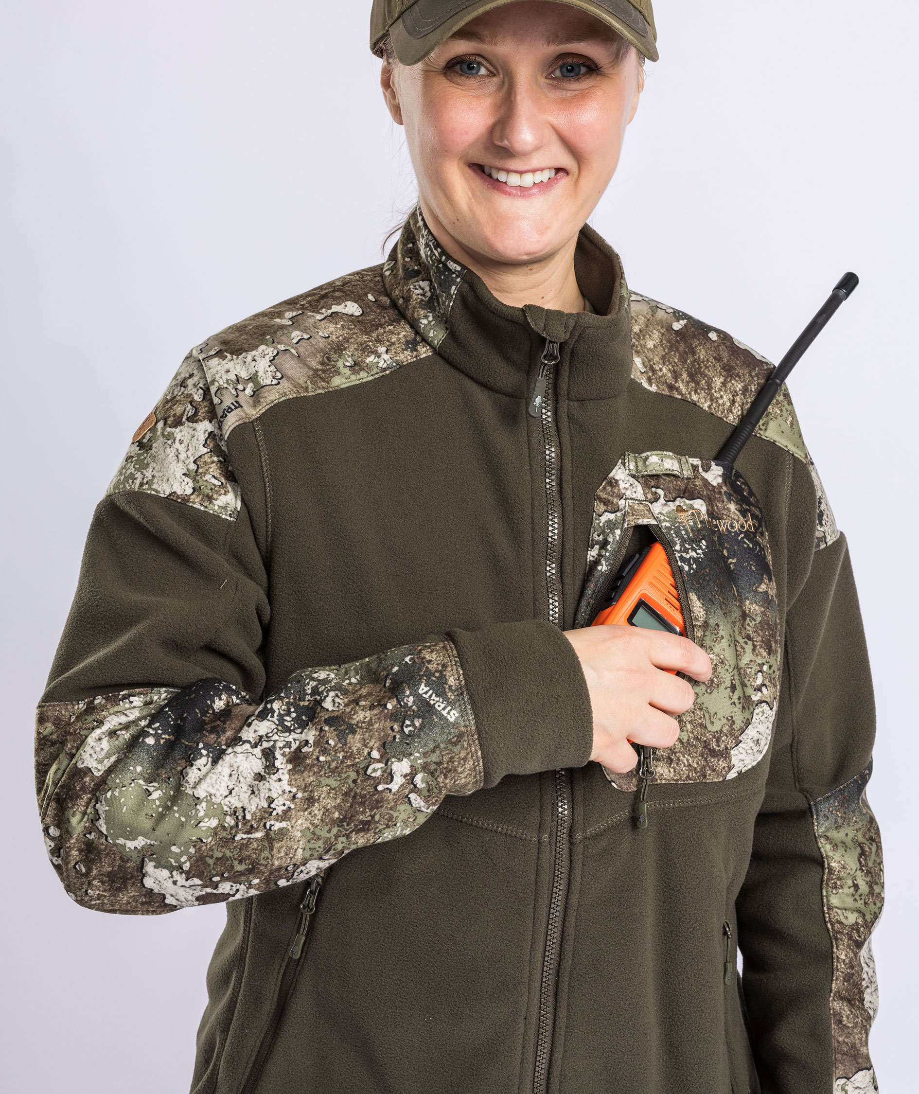 Pinewood&nbsp;Sm&aring;land Hunters Camou dame fleecejakke, Hunting Brown/Strata, large image number 7