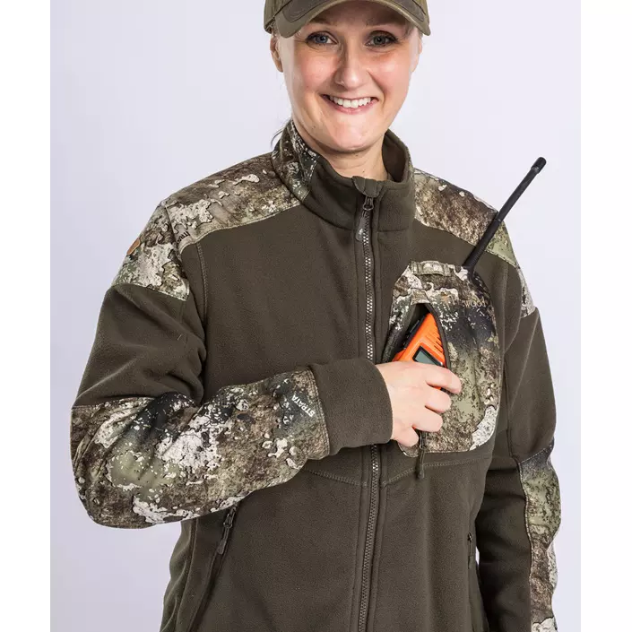 Pinewood Småland Hunters Camou dame fleecejakke, Hunting Brown/Strata, large image number 7