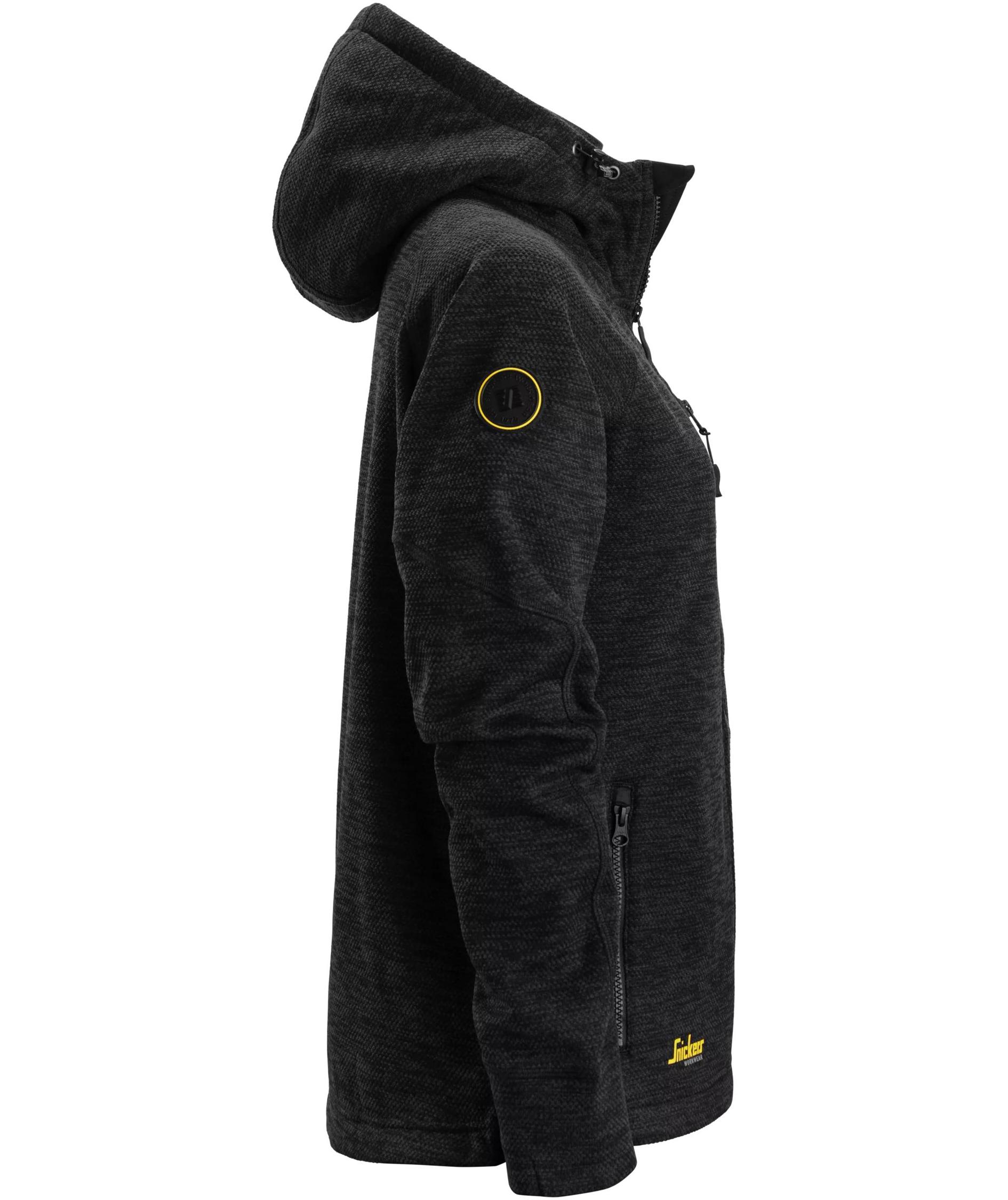 Snickers FlexiWork fleece hoodie 8047 dam, Black, large image number 2