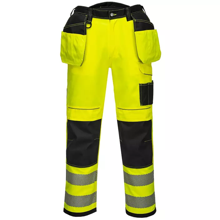 Portwest Vision craftsmen's trousers T501, Hi-vis Yellow/Black, large image number 0