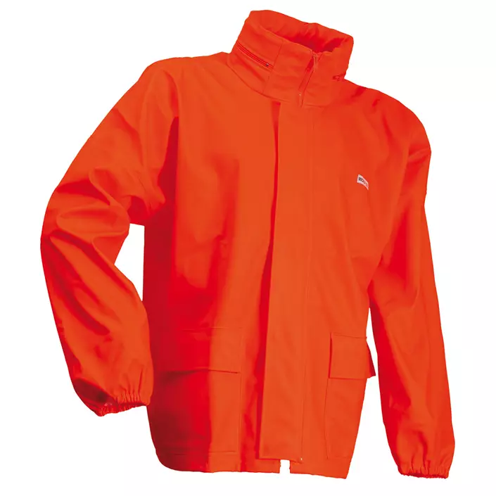Lyngsøe PU/PVC Rain jacket LR1841, Hi-vis Orange, large image number 0