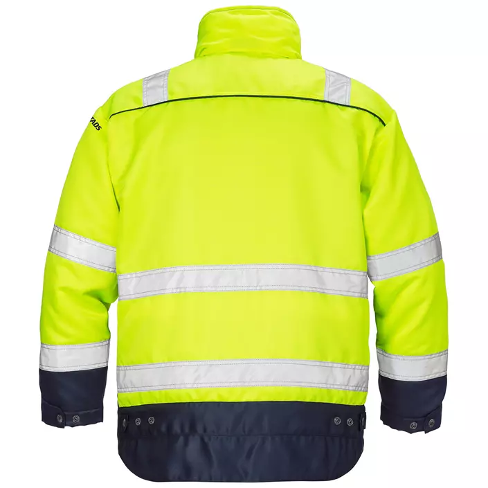 Fristads vinterjakke 444, Hi-vis gul/marineblå, large image number 1
