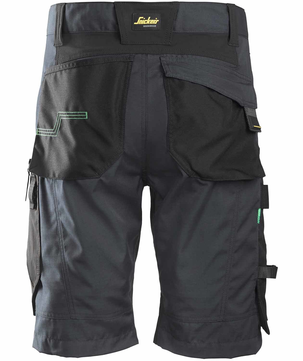 Snickers Flexiwork arbetsshorts 6914, St&aring;lgr&aring;/Svart