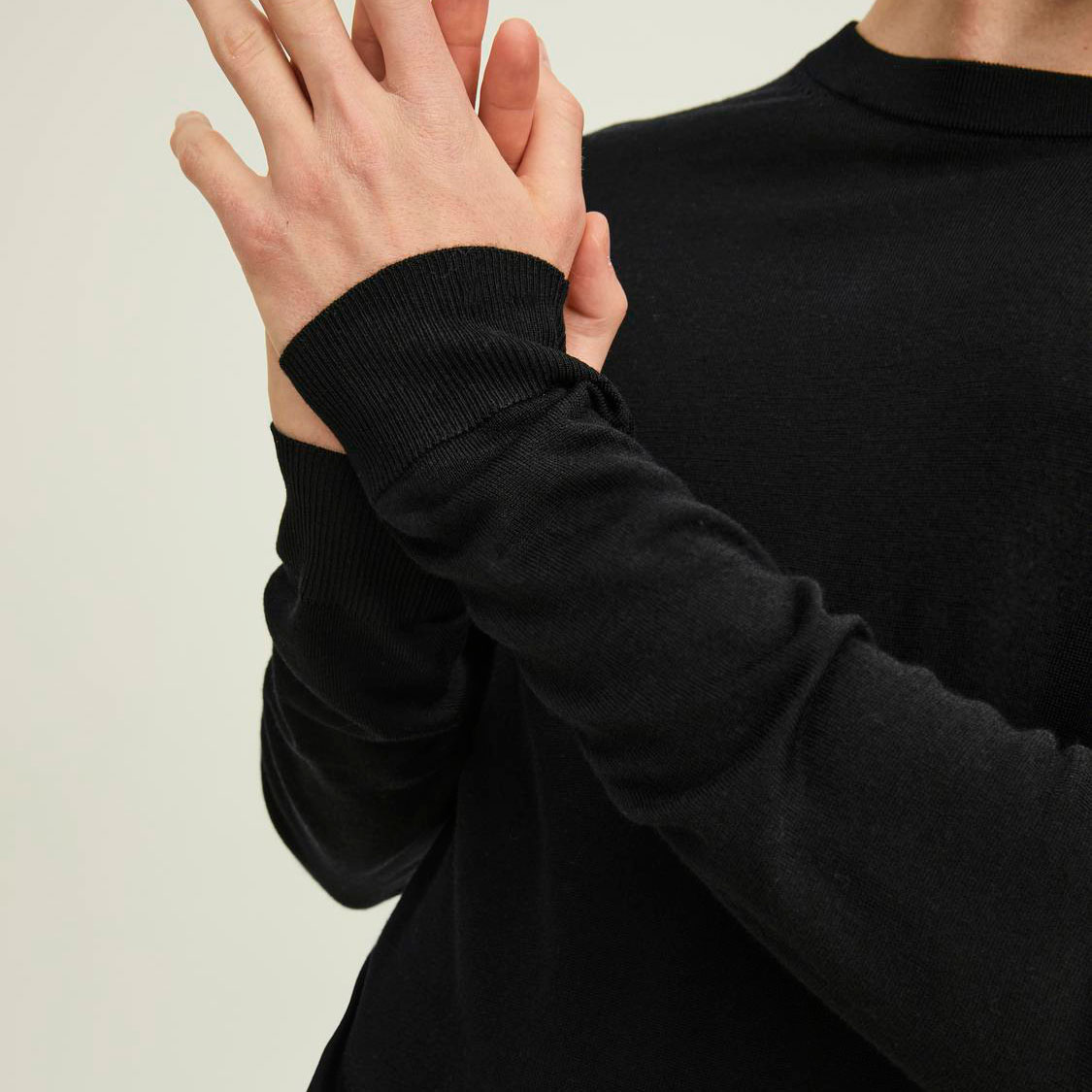 Jack & Jones Premium JPRCCMERINO knitted pullover with merino wool, Black, large image number 2