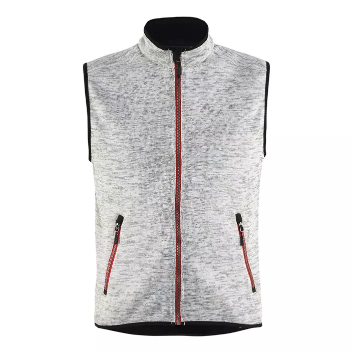 Blåkläder knit vest, Grey Melange/Red, large image number 0