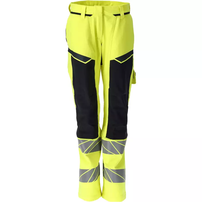 Mascot Accelerate Multisafe diamond fit dame arbejdsbukser full stretch, Hi-Vis Gul/Mørk Marine, large image number 0