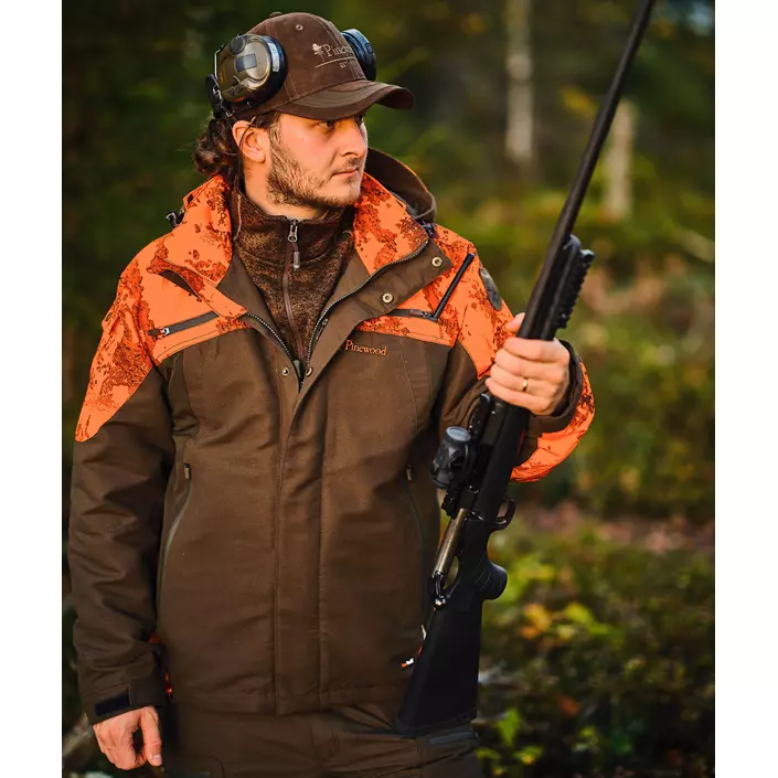 Pinewood Hunter Pro Xtreme 2.0 Camou jakke, Mosgrøn/strata blaze, large image number 1