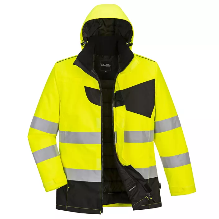 Portwest PW2 winter jacket, Hi-vis Yellow/Black, large image number 1