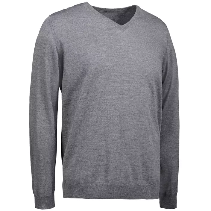ID Classic knitted pullover with merino wool, Grey Melange, large image number 3