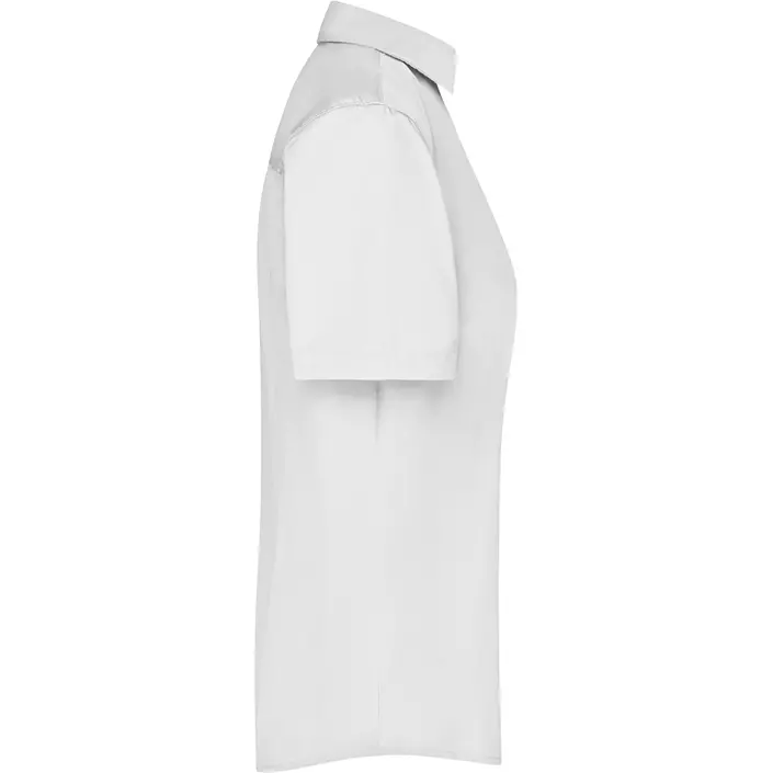 James & Nicholson kortermet Modern fit dameskjorte, Hvit, large image number 2