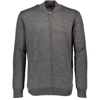 Bison stickad cardigan med merinoull