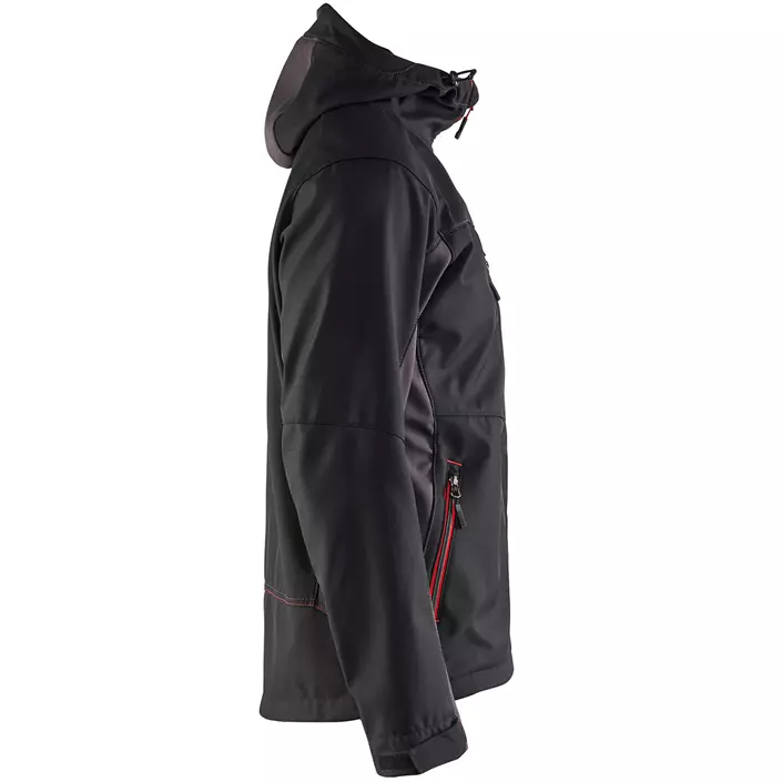 Blåkläder Unite softshell jacket, Black/Red, large image number 3