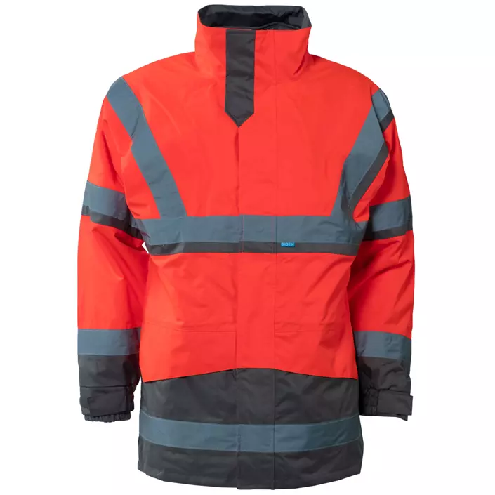 SIOEN Powell 4-in-1 winter jacket, Hi-vis red/grey, large image number 0