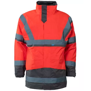 SIOEN Powell 4-in-1 winter jacket, Hi-vis red/grey