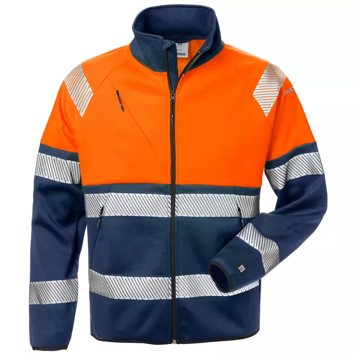 Fristads sweat jacket 4517, Hi-vis Orange/Marine, large image number 0