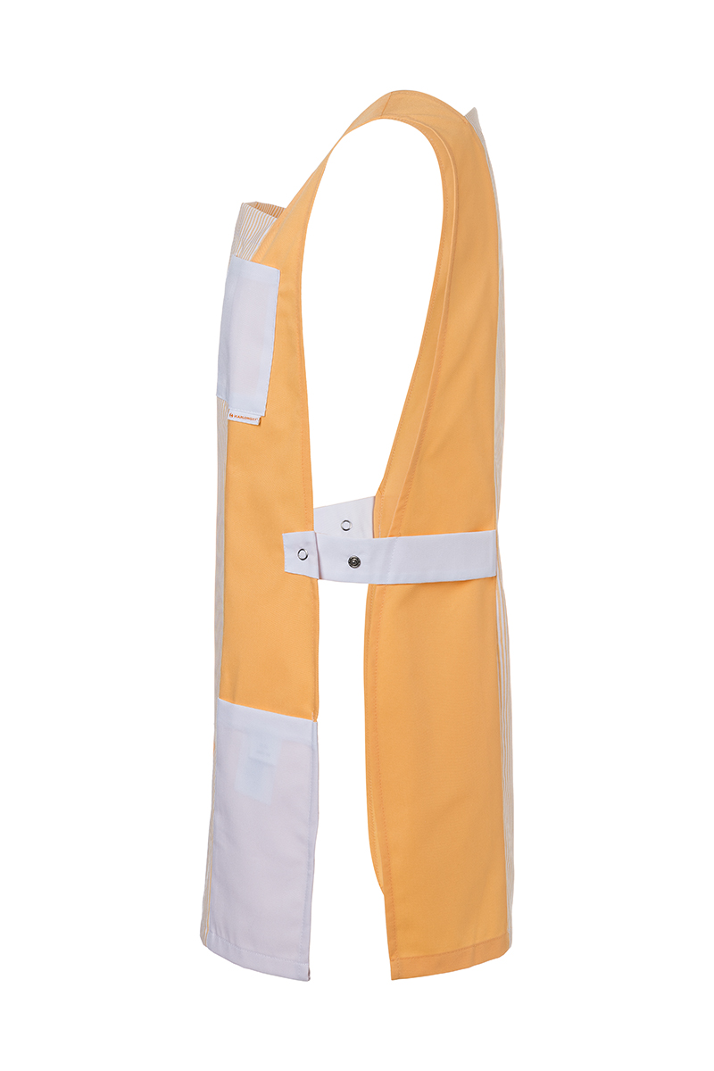 Karlowsky Nala women's sandwich apron, Ochre/white, large image number 3