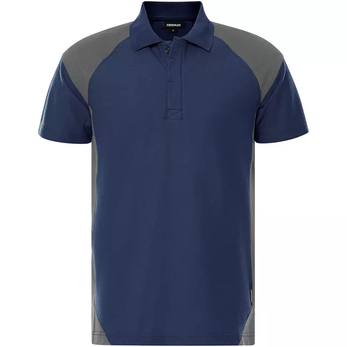 Fristads Heavy polo T-shirt 7047 GPM, Marine/Grå, large image number 0