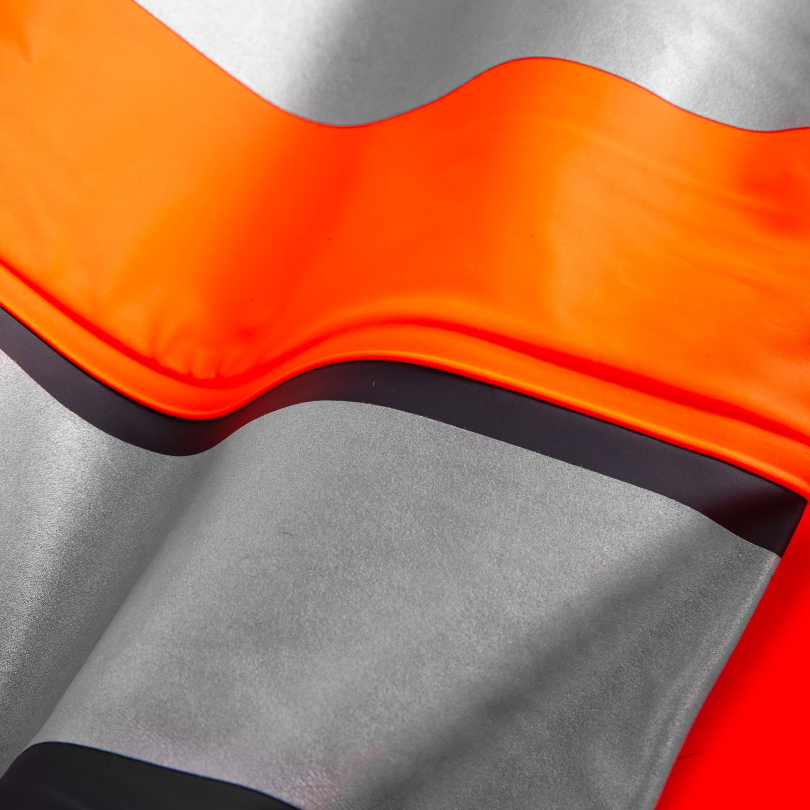 Lyngs&oslash;e Multinorm PU rain trousers, Hi-vis Orange/Marine, large image number 3