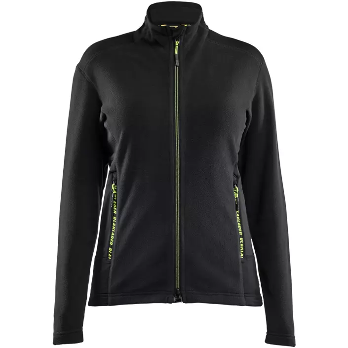 Blåkläder Unite Damen Microfleece Pullover, Schwarz/Hi-Vis Gelb, large image number 0
