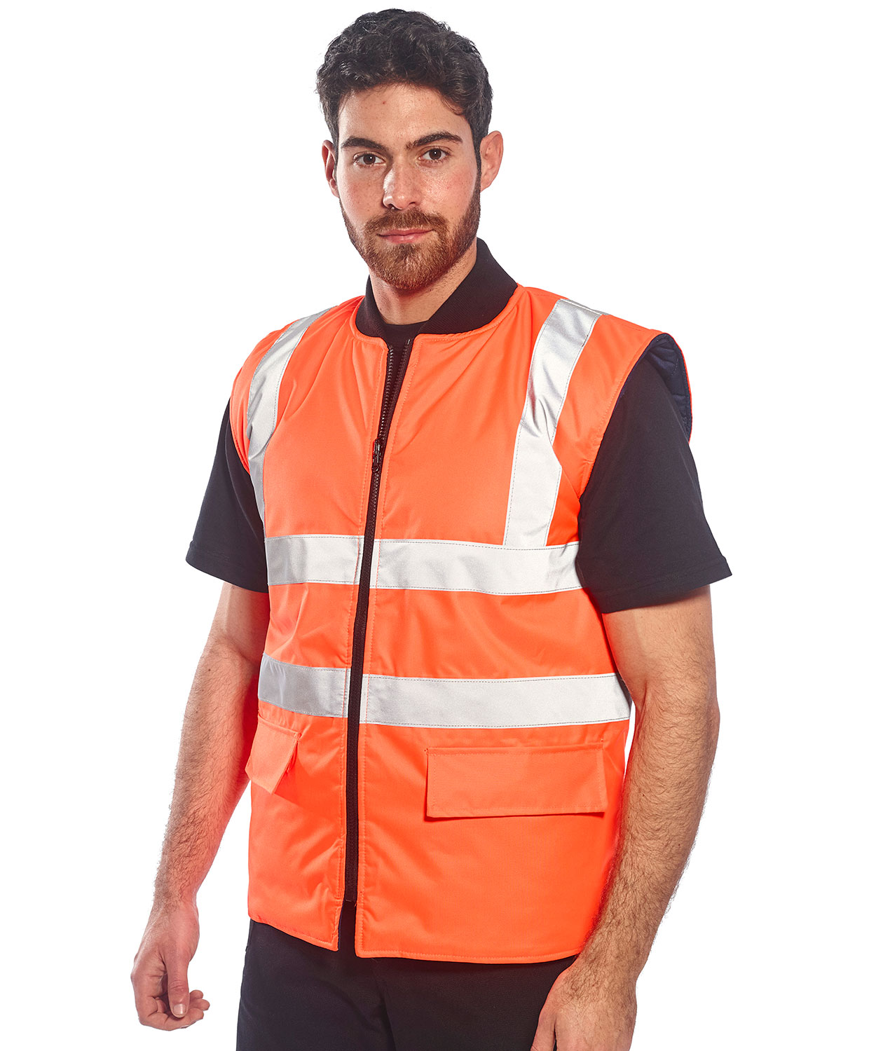 Portwest reversible vest, Hi-vis Orange, large image number 1